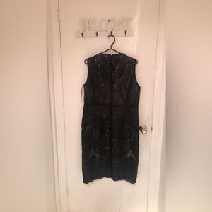 Black sequin dress XXL